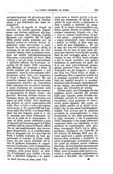 La Corte suprema di Roma raccolta periodica delle sentenze della Corte di cassazione di Roma