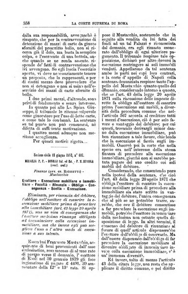 La Corte suprema di Roma raccolta periodica delle sentenze della Corte di cassazione di Roma