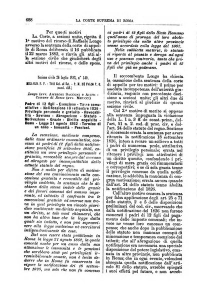 La Corte suprema di Roma raccolta periodica delle sentenze della Corte di cassazione di Roma