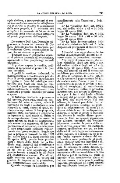 La Corte suprema di Roma raccolta periodica delle sentenze della Corte di cassazione di Roma