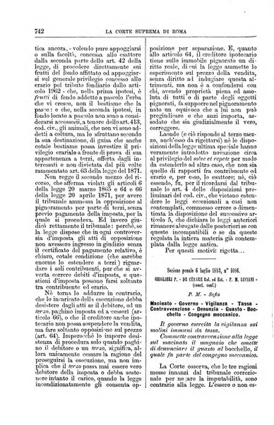 La Corte suprema di Roma raccolta periodica delle sentenze della Corte di cassazione di Roma