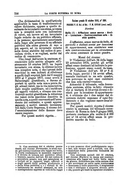 La Corte suprema di Roma raccolta periodica delle sentenze della Corte di cassazione di Roma