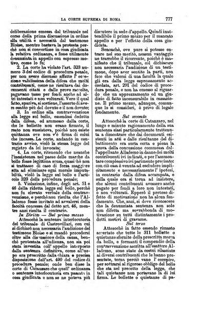 La Corte suprema di Roma raccolta periodica delle sentenze della Corte di cassazione di Roma