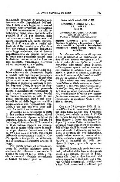 La Corte suprema di Roma raccolta periodica delle sentenze della Corte di cassazione di Roma