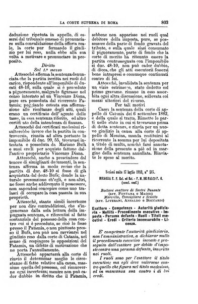 La Corte suprema di Roma raccolta periodica delle sentenze della Corte di cassazione di Roma