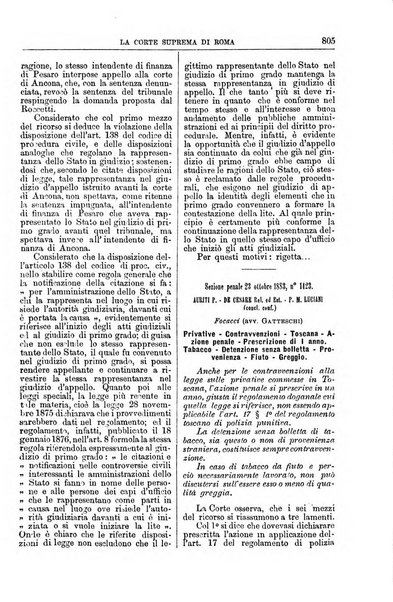 La Corte suprema di Roma raccolta periodica delle sentenze della Corte di cassazione di Roma