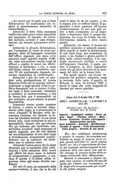 La Corte suprema di Roma raccolta periodica delle sentenze della Corte di cassazione di Roma