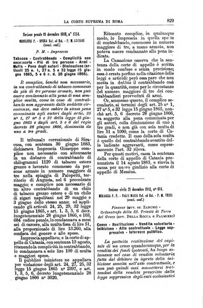 La Corte suprema di Roma raccolta periodica delle sentenze della Corte di cassazione di Roma