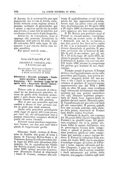 La Corte suprema di Roma raccolta periodica delle sentenze della Corte di cassazione di Roma