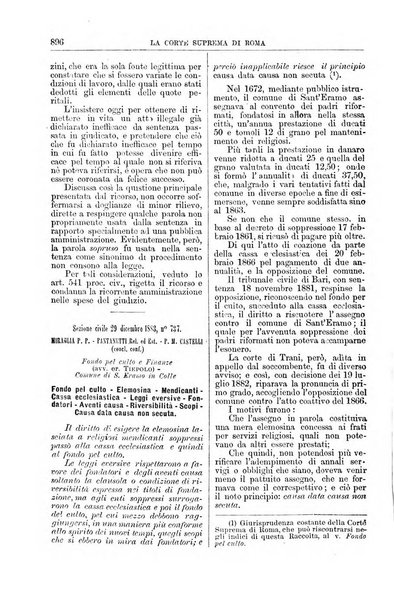 La Corte suprema di Roma raccolta periodica delle sentenze della Corte di cassazione di Roma