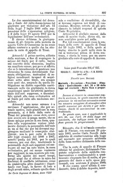 La Corte suprema di Roma raccolta periodica delle sentenze della Corte di cassazione di Roma