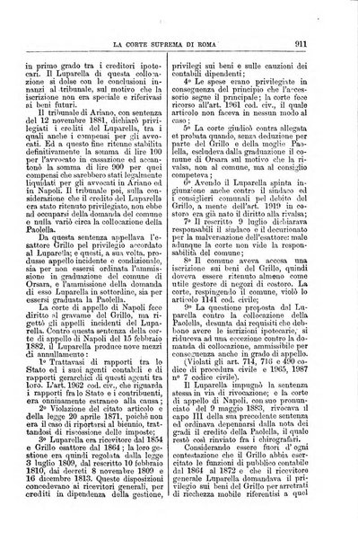 La Corte suprema di Roma raccolta periodica delle sentenze della Corte di cassazione di Roma