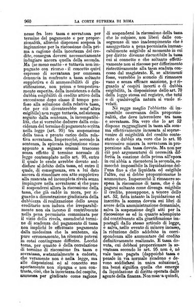 La Corte suprema di Roma raccolta periodica delle sentenze della Corte di cassazione di Roma