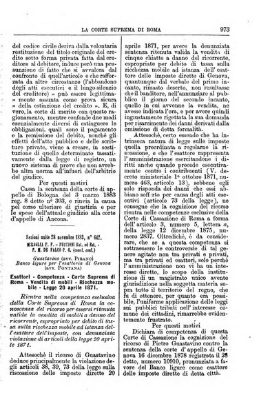 La Corte suprema di Roma raccolta periodica delle sentenze della Corte di cassazione di Roma