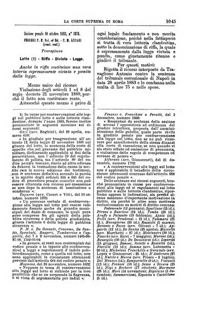 La Corte suprema di Roma raccolta periodica delle sentenze della Corte di cassazione di Roma