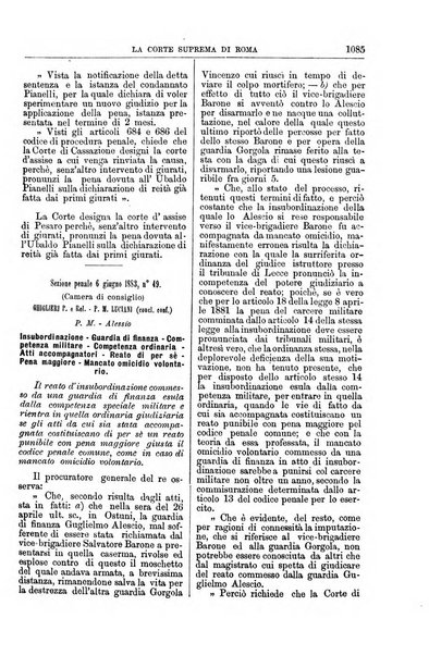 La Corte suprema di Roma raccolta periodica delle sentenze della Corte di cassazione di Roma