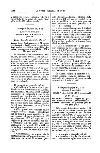 La Corte suprema di Roma raccolta periodica delle sentenze della Corte di cassazione di Roma