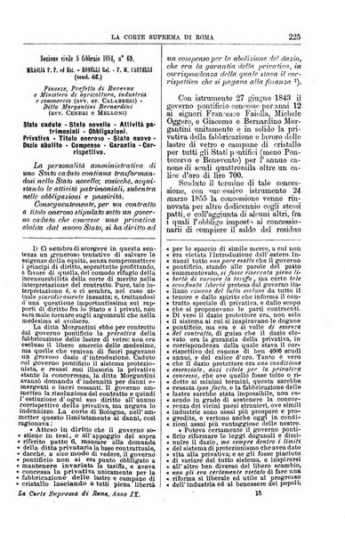 La Corte suprema di Roma raccolta periodica delle sentenze della Corte di cassazione di Roma