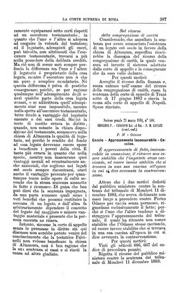 La Corte suprema di Roma raccolta periodica delle sentenze della Corte di cassazione di Roma