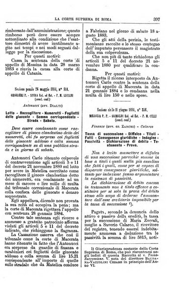 La Corte suprema di Roma raccolta periodica delle sentenze della Corte di cassazione di Roma