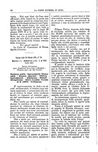 La Corte suprema di Roma raccolta periodica delle sentenze della Corte di cassazione di Roma