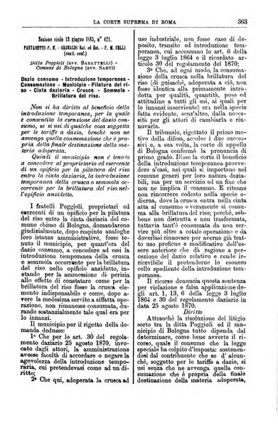 La Corte suprema di Roma raccolta periodica delle sentenze della Corte di cassazione di Roma