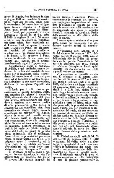 La Corte suprema di Roma raccolta periodica delle sentenze della Corte di cassazione di Roma