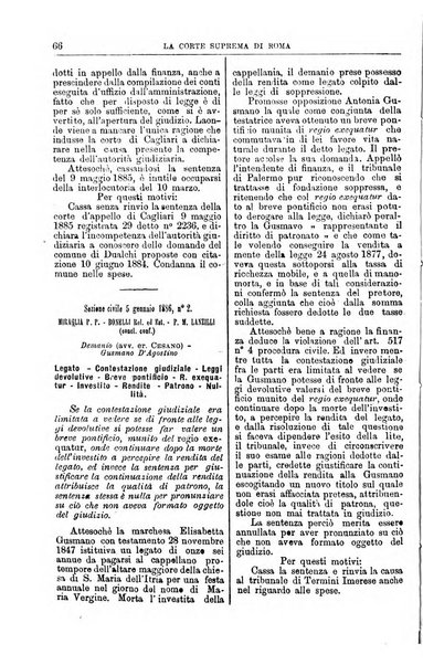 La Corte suprema di Roma raccolta periodica delle sentenze della Corte di cassazione di Roma