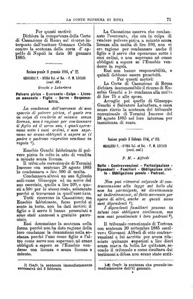 La Corte suprema di Roma raccolta periodica delle sentenze della Corte di cassazione di Roma