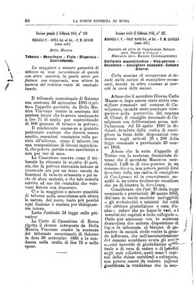 La Corte suprema di Roma raccolta periodica delle sentenze della Corte di cassazione di Roma