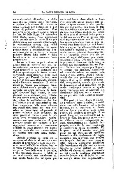 La Corte suprema di Roma raccolta periodica delle sentenze della Corte di cassazione di Roma