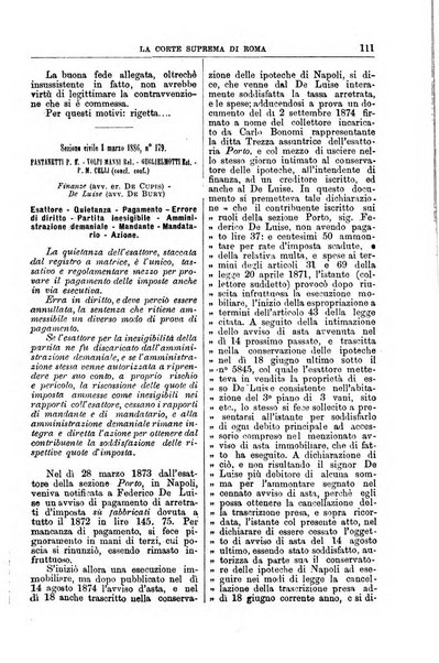 La Corte suprema di Roma raccolta periodica delle sentenze della Corte di cassazione di Roma