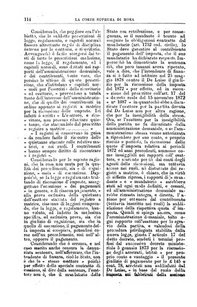 La Corte suprema di Roma raccolta periodica delle sentenze della Corte di cassazione di Roma