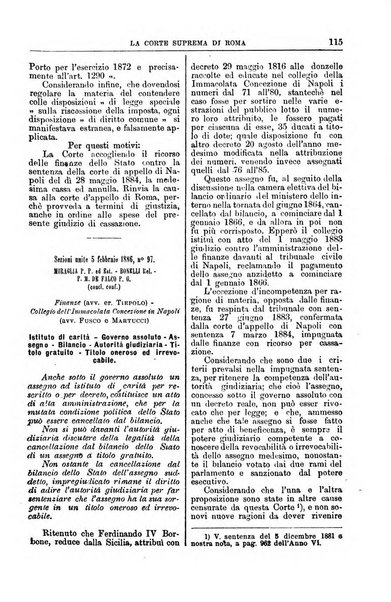 La Corte suprema di Roma raccolta periodica delle sentenze della Corte di cassazione di Roma