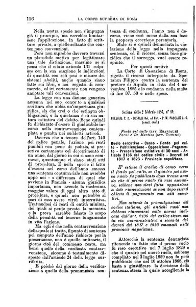 La Corte suprema di Roma raccolta periodica delle sentenze della Corte di cassazione di Roma