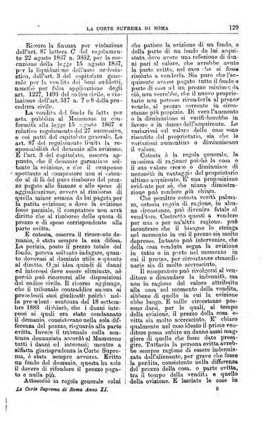 La Corte suprema di Roma raccolta periodica delle sentenze della Corte di cassazione di Roma