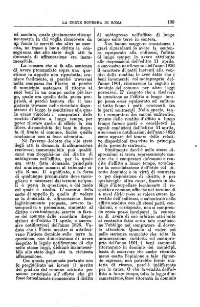 La Corte suprema di Roma raccolta periodica delle sentenze della Corte di cassazione di Roma