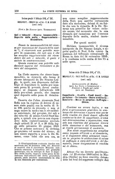 La Corte suprema di Roma raccolta periodica delle sentenze della Corte di cassazione di Roma