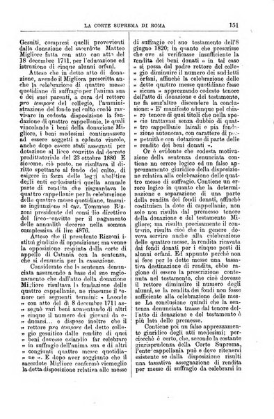 La Corte suprema di Roma raccolta periodica delle sentenze della Corte di cassazione di Roma