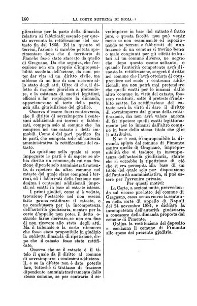 La Corte suprema di Roma raccolta periodica delle sentenze della Corte di cassazione di Roma