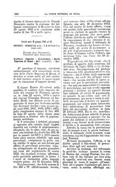 La Corte suprema di Roma raccolta periodica delle sentenze della Corte di cassazione di Roma