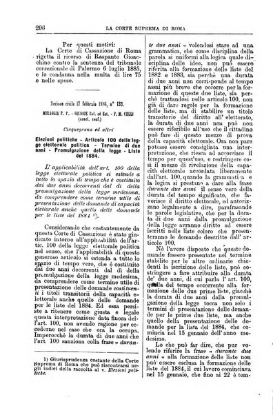 La Corte suprema di Roma raccolta periodica delle sentenze della Corte di cassazione di Roma