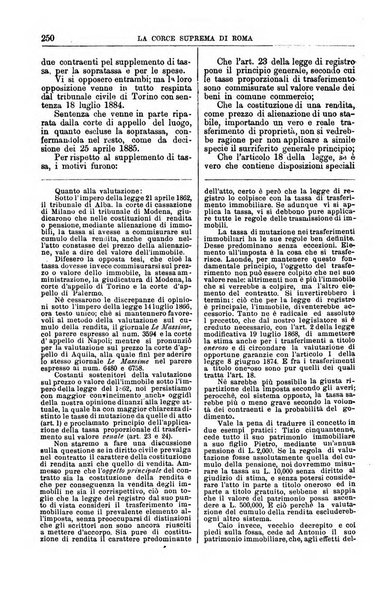 La Corte suprema di Roma raccolta periodica delle sentenze della Corte di cassazione di Roma