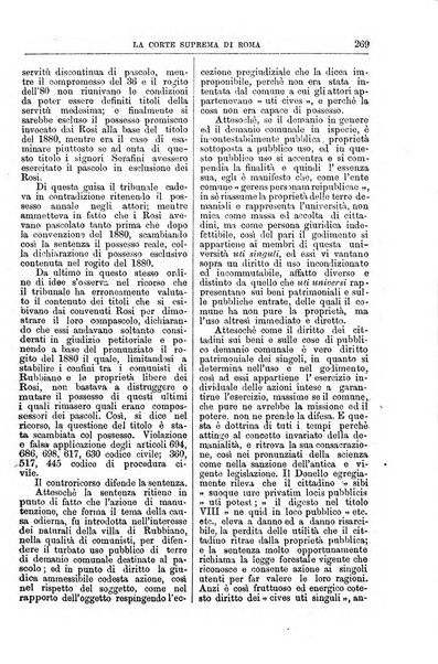 La Corte suprema di Roma raccolta periodica delle sentenze della Corte di cassazione di Roma