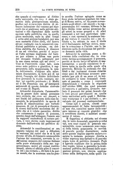 La Corte suprema di Roma raccolta periodica delle sentenze della Corte di cassazione di Roma