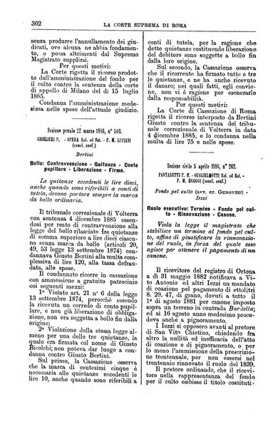 La Corte suprema di Roma raccolta periodica delle sentenze della Corte di cassazione di Roma