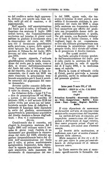 La Corte suprema di Roma raccolta periodica delle sentenze della Corte di cassazione di Roma