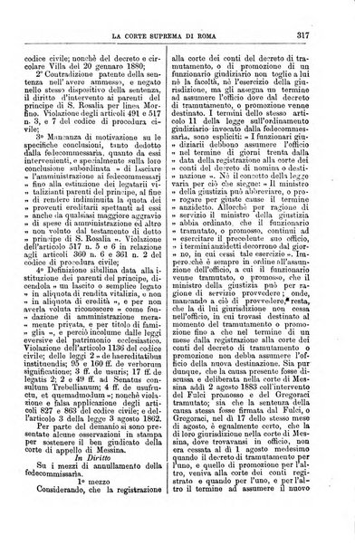 La Corte suprema di Roma raccolta periodica delle sentenze della Corte di cassazione di Roma