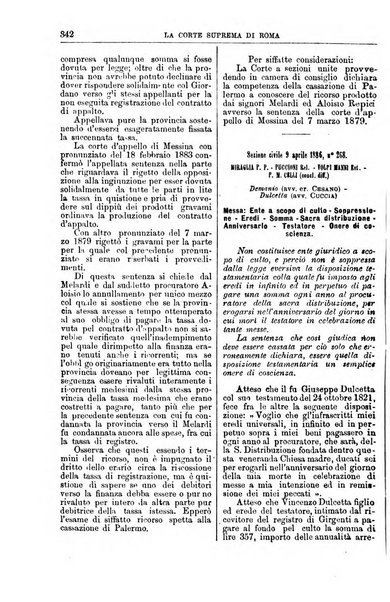 La Corte suprema di Roma raccolta periodica delle sentenze della Corte di cassazione di Roma