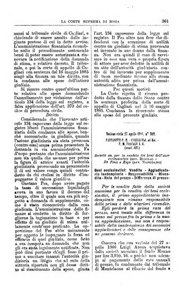 La Corte suprema di Roma raccolta periodica delle sentenze della Corte di cassazione di Roma